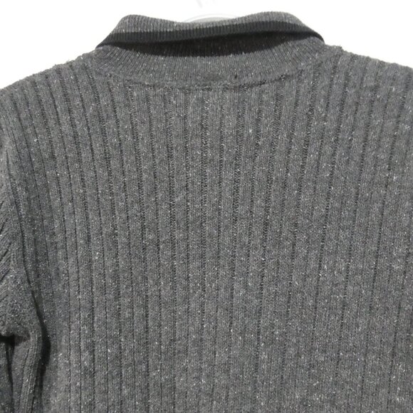 FIBERS | medium | Cropped Ribbed Long Sleeve 1/4 Zip-Up Sweater - Picture 10 of 14